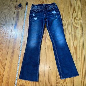 Silver Suki Boot Cut  Blue Denim Jeans Womens 27 x 32